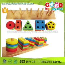 5 Column Geometric Sorting Board Jouet en bois préscolaire pour enfants